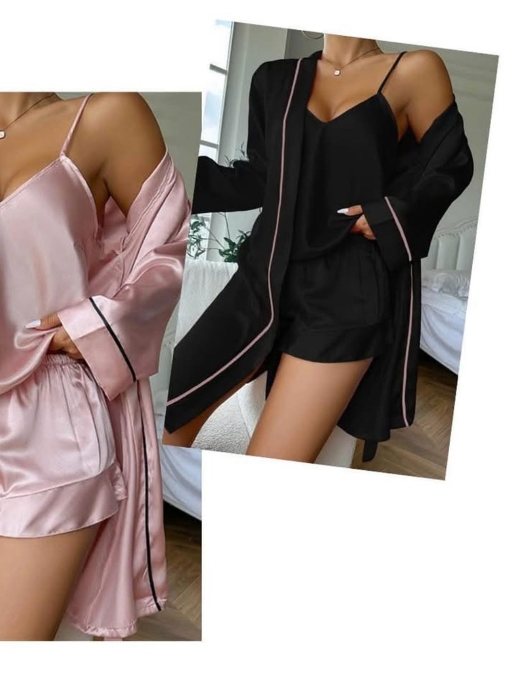 3 piece satin camisole set 🖤